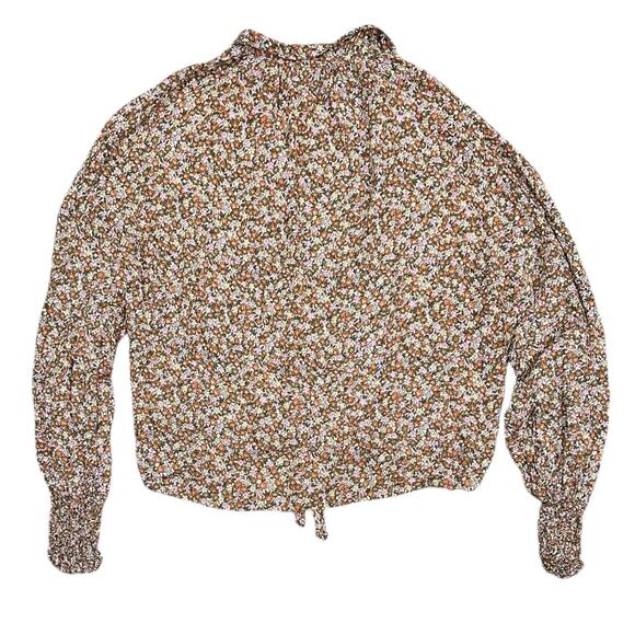 Faithfull The Brand Aira Knot Shirt In Mathiola Floral Print - Picture 3 of 5